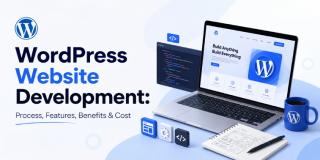 WordPress Website Development featuring AI integration, SEO optimization, custom design, performance, security, and business growth.